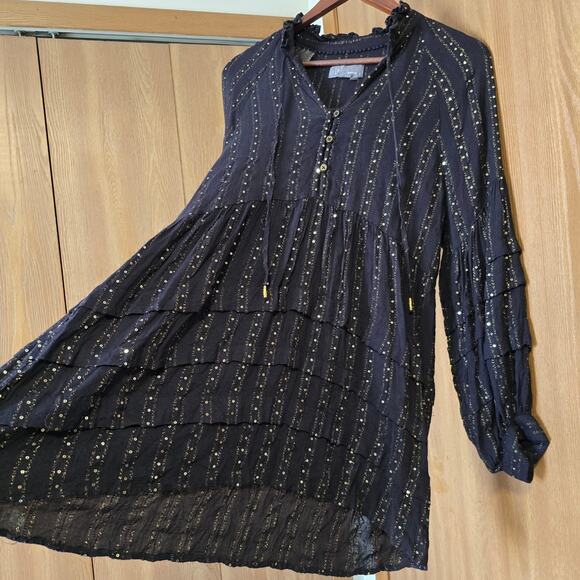 Anthropologie Quinn Sequined Tunic Blouse - Picture 6 of 12